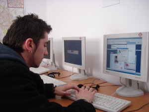 9 Intermediate level student using broadband internet